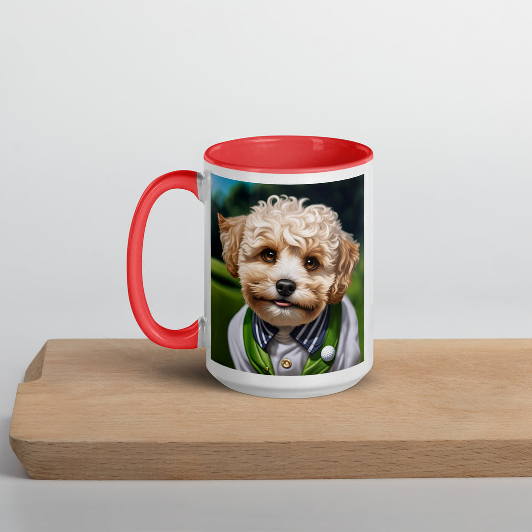 Maltipoo Golfer- Mug with Color Inside v2