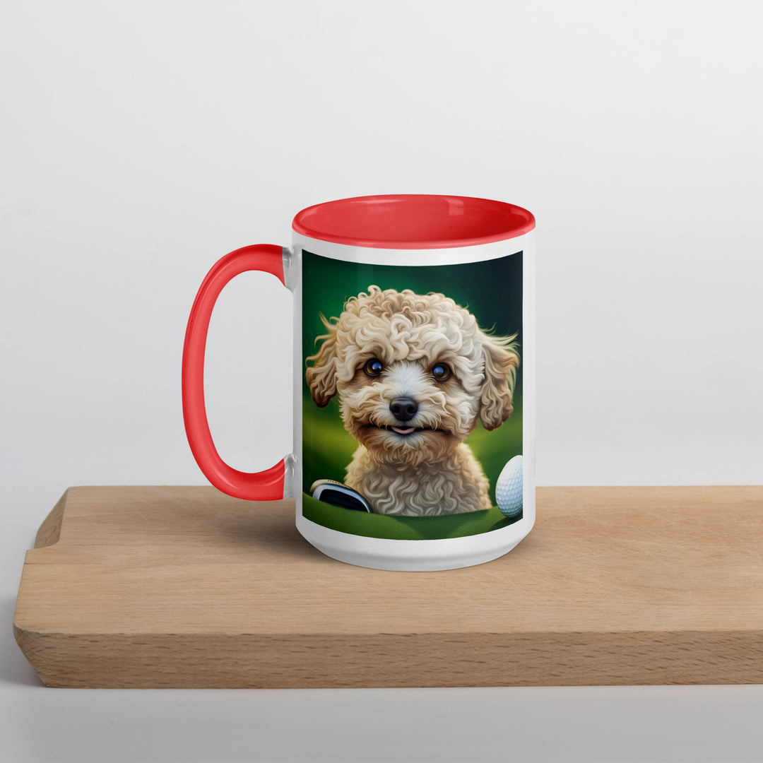 Maltipoo Golfer- Mug with Color Inside v6