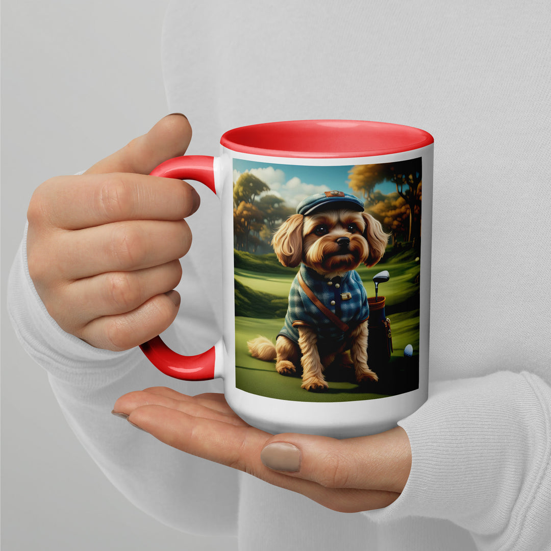 Pekapoo Golfer- Mug with Color Inside