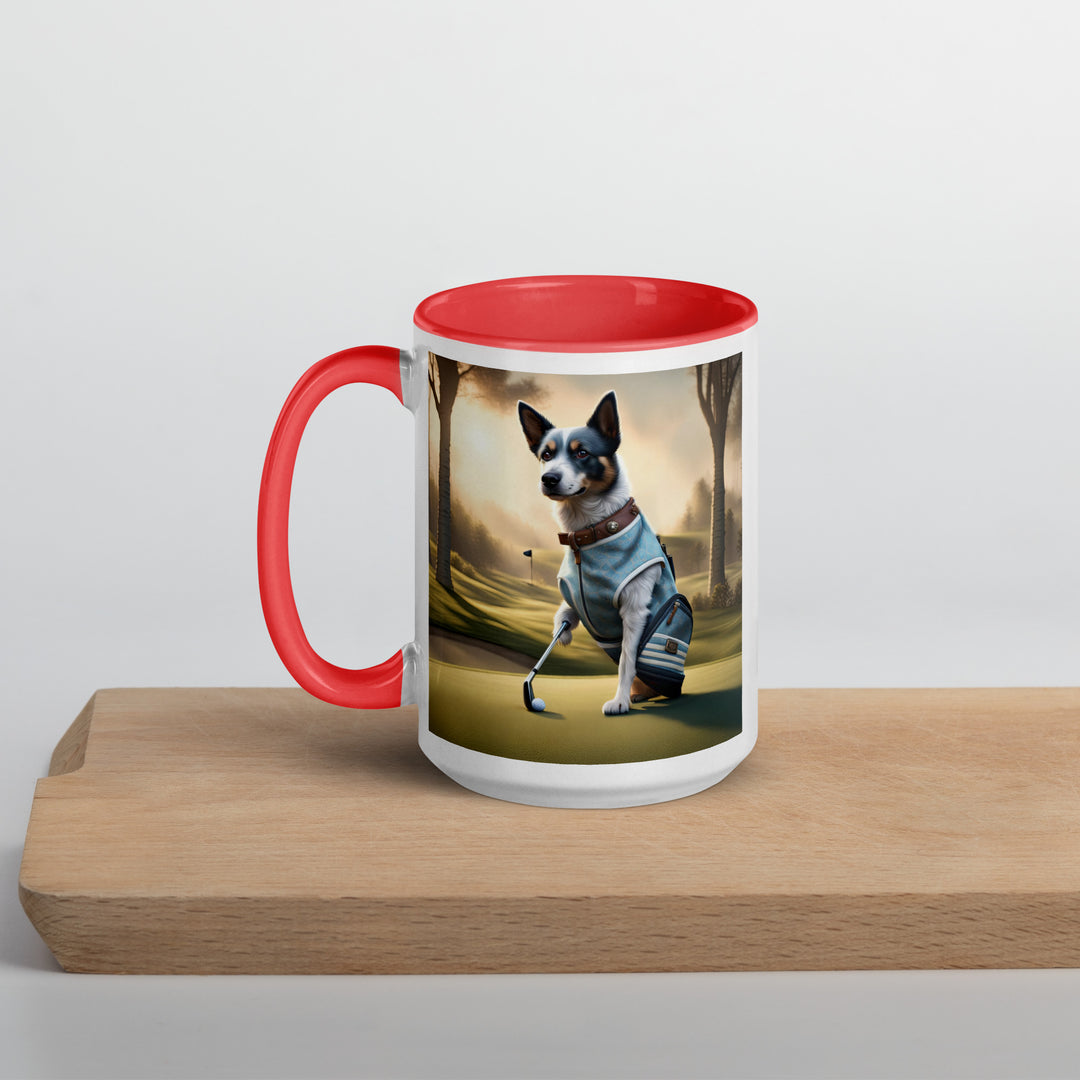 Texas Heeler Golfer- Mug with Color Inside v2