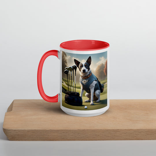 Texas Heeler Golfer- Mug with Color Inside v5