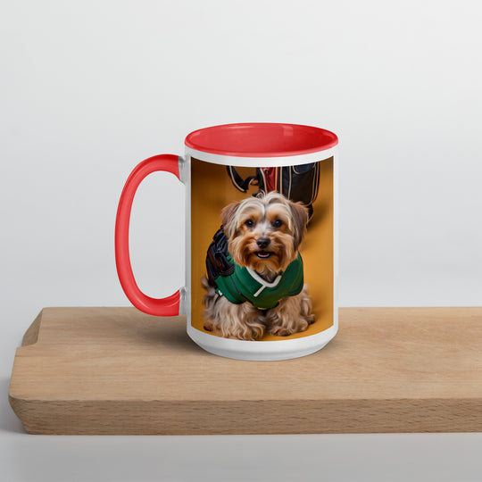 Yorkipoo Golfer- Mug with Color Inside