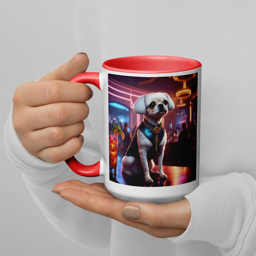 Pugapoo General- Mug with Color Inside v7