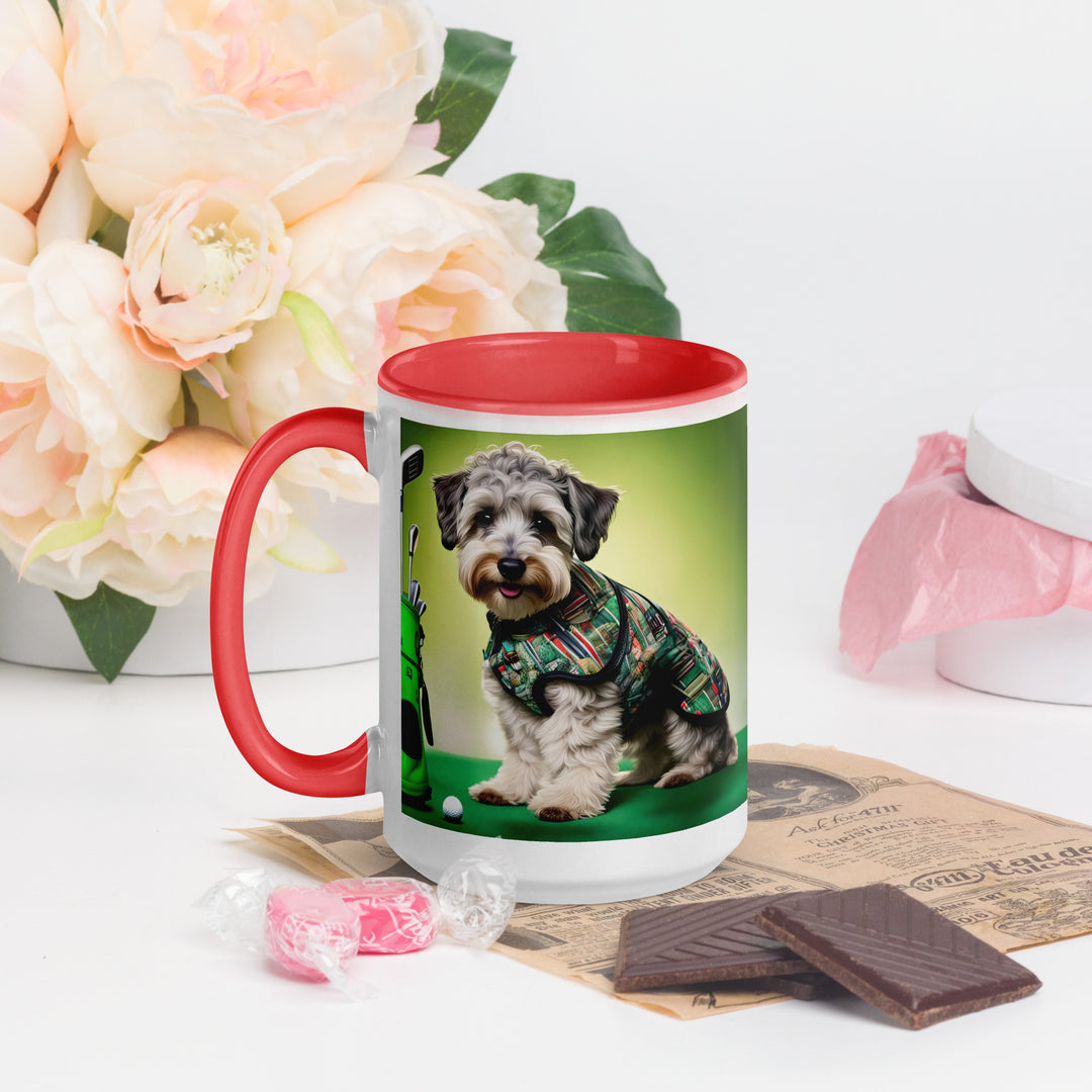 Schnoodle Golfer- Mug with Color Inside