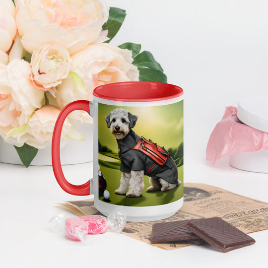 Schnoodle Golfer- Mug with Color Inside v6