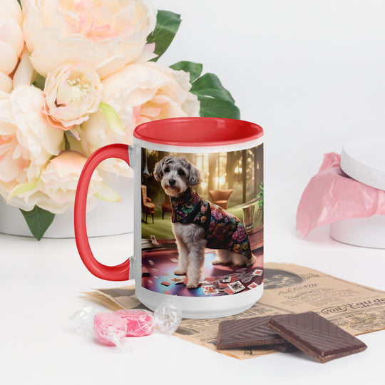 Schnoodle Golfer- Mug with Color Inside v8