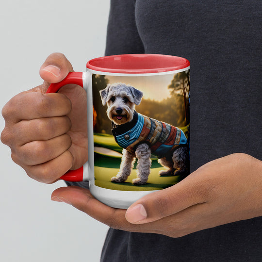 Schnoodle Golfer- Mug with Color Inside v9