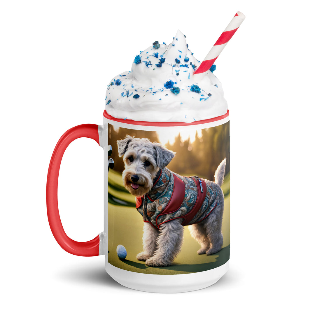 Schnoodle Golfer- Mug with Color Inside v10