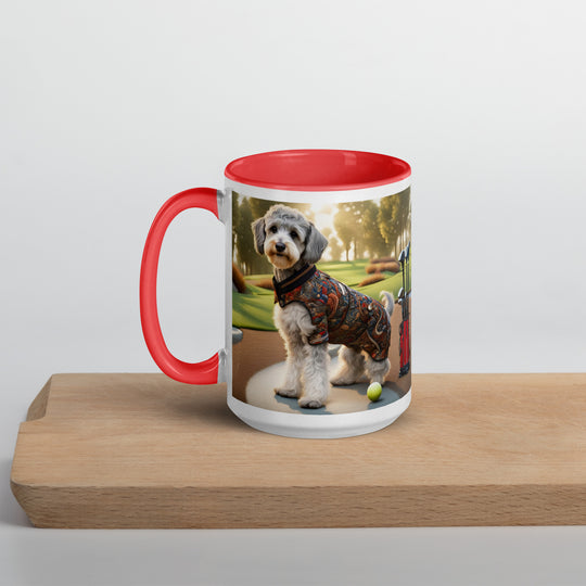 Schnoodle Golfer- Mug with Color Inside v14