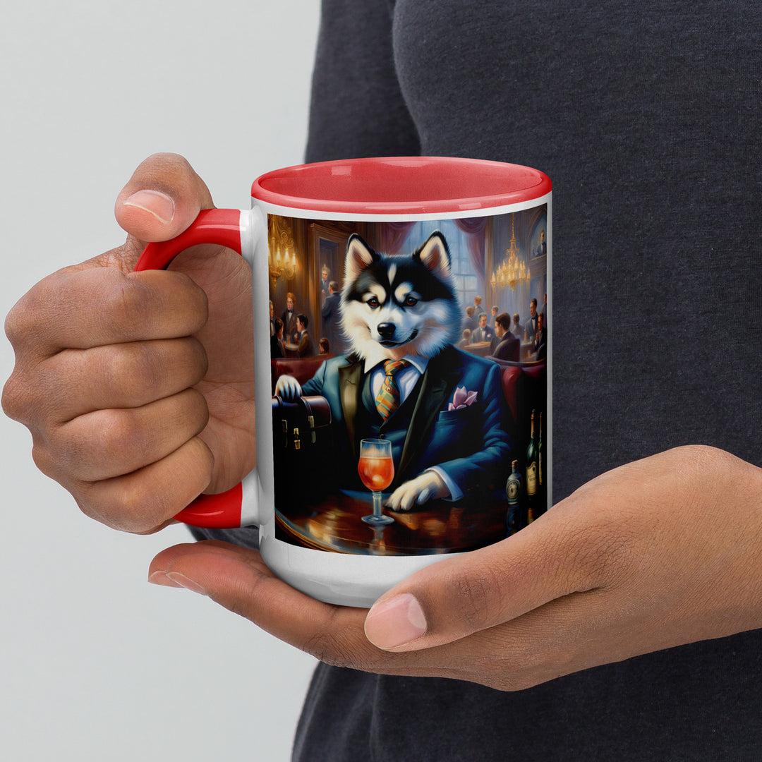 Pomsky General- Mug with Color Inside v15