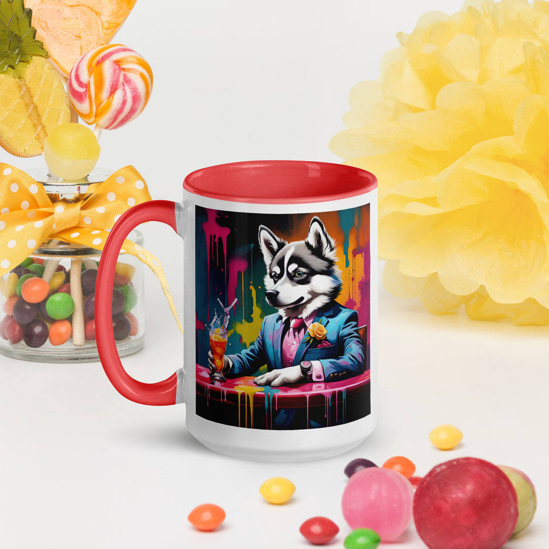 Pomsky General- Mug with Color Inside v7