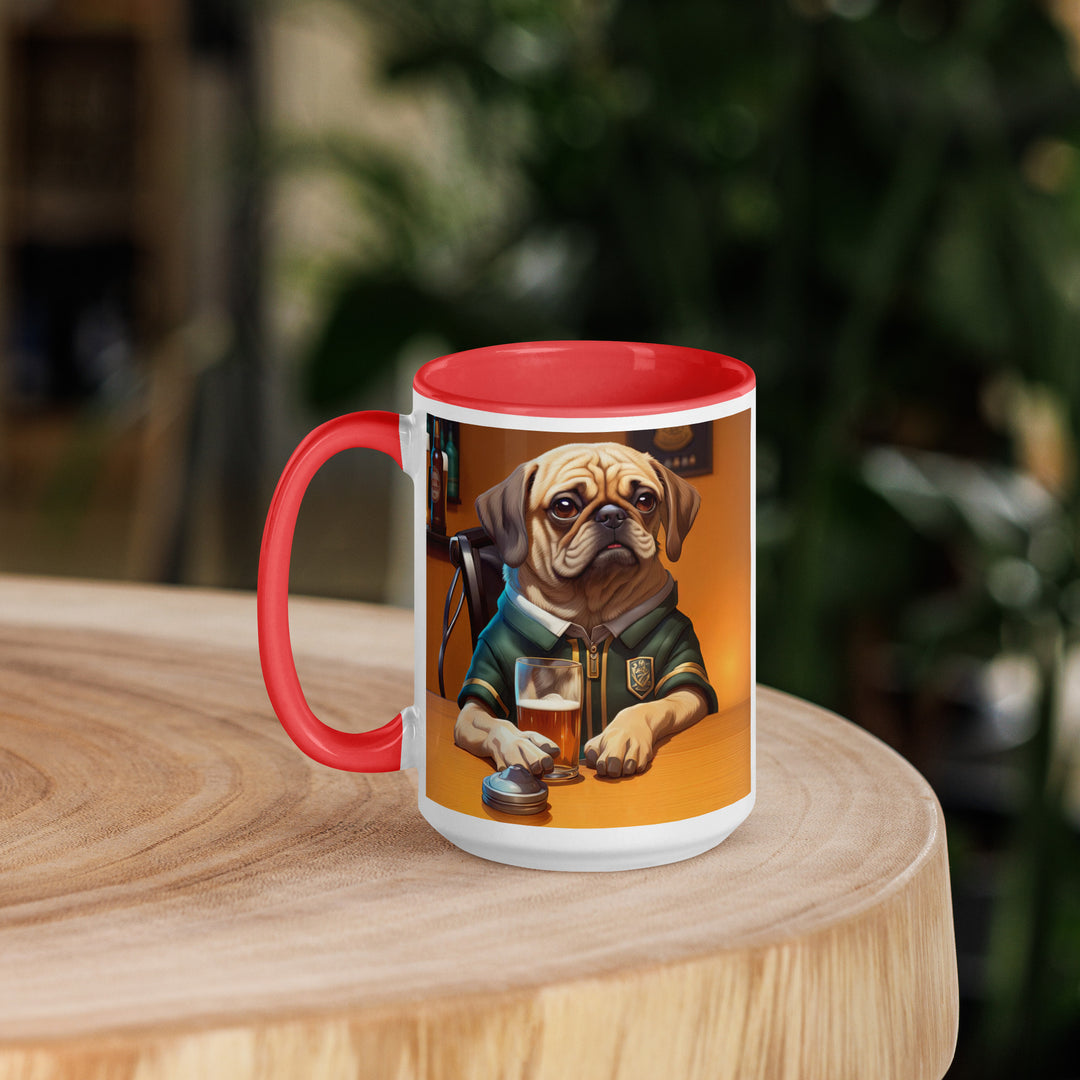 Puggle Golfer- Mug with Color Inside v14