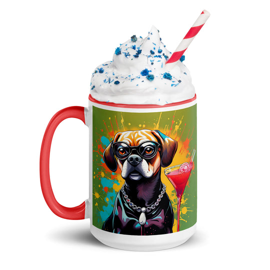 Puggle General- Mug with Color Inside v9