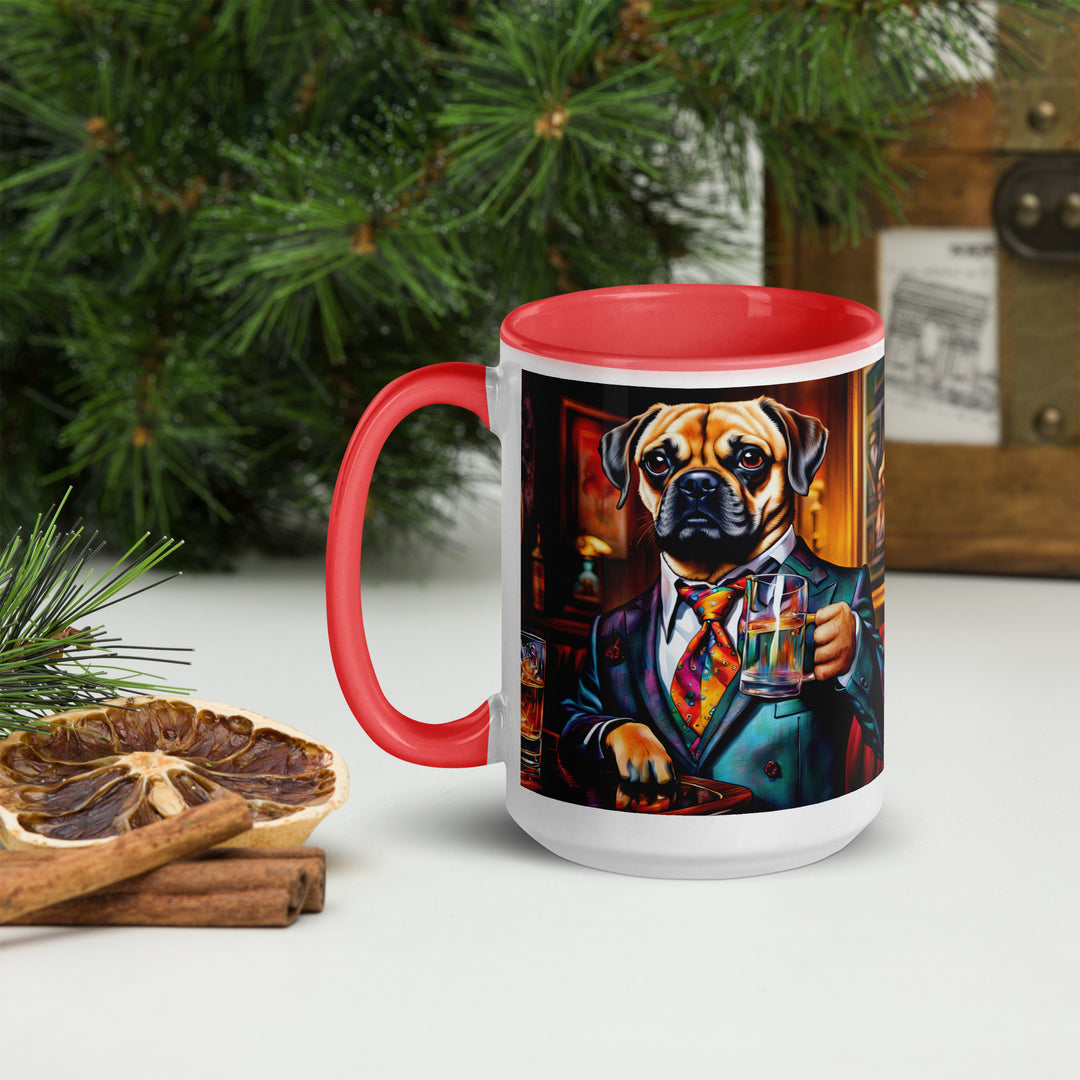 Puggle General- Mug with Color Inside v15