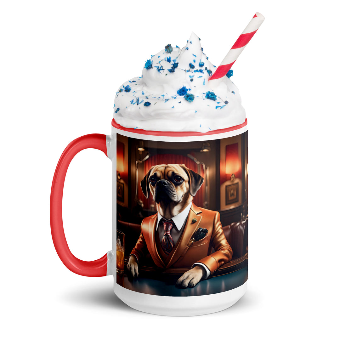 Puggle General- Mug with Color Inside v18