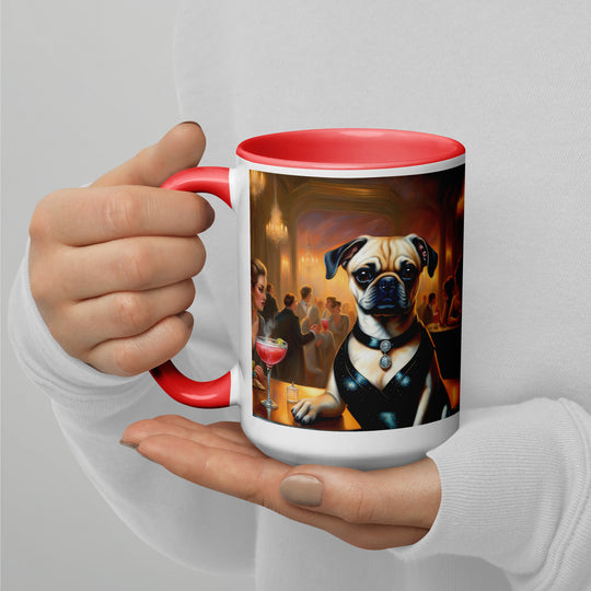 Puggle General- Mug with Color Inside v19