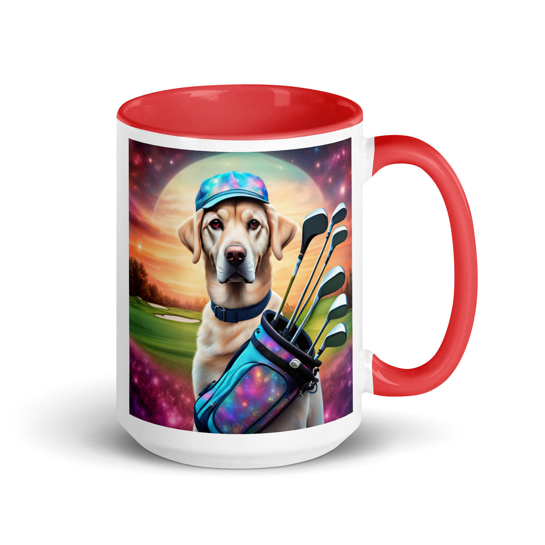 Mug with Color Inside-Labrador Retriever Golfer V8