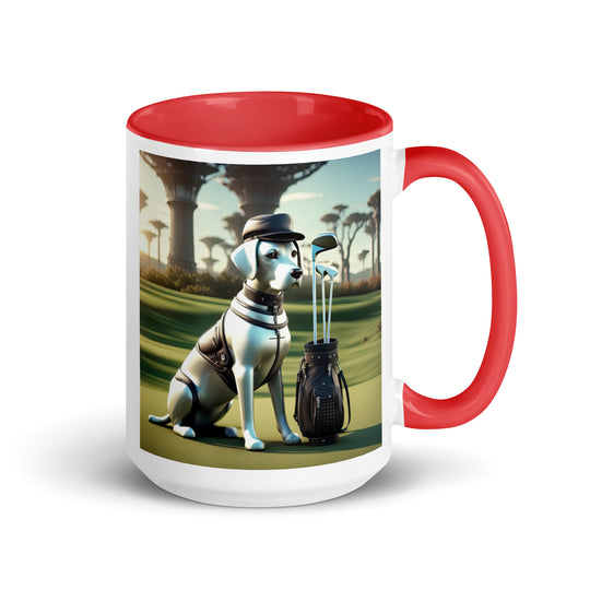 Mug with Color Inside-Labrador Retriever Golfer V11