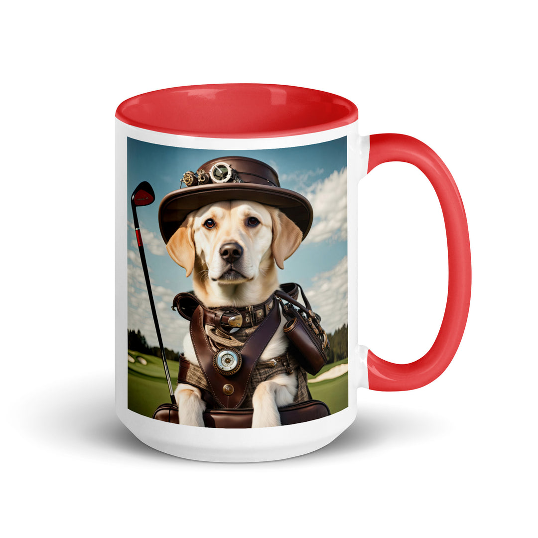 Mug with Color Inside-Labrador Retriever Golfer V12