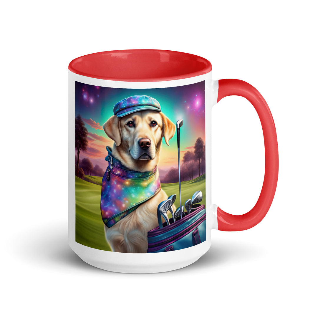 Mug with Color Inside-Labrador Retriever Golfer V13