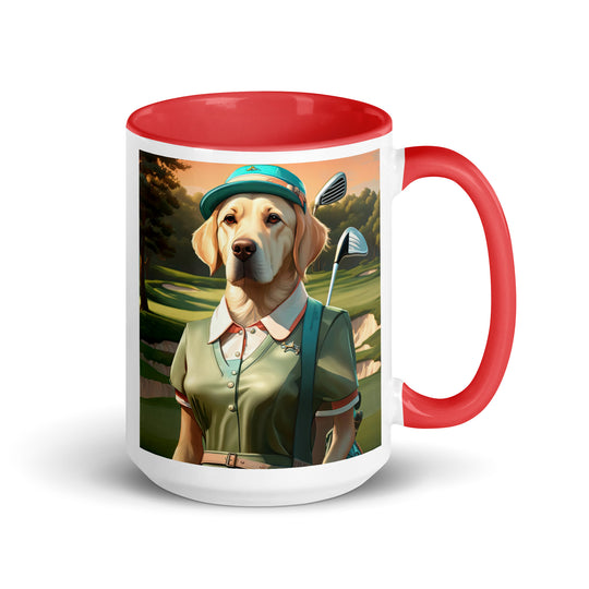 Mug with Color Inside-Labrador Retriever Golfer V15