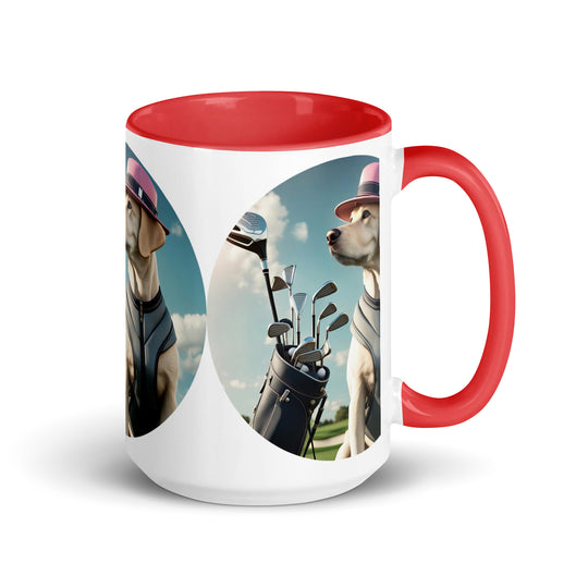 Mug with Color Inside-Labrador Retriever Golfer V24