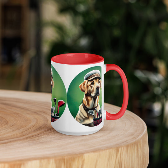 Mug with Color Inside-Labrador Retriever Golfer V25