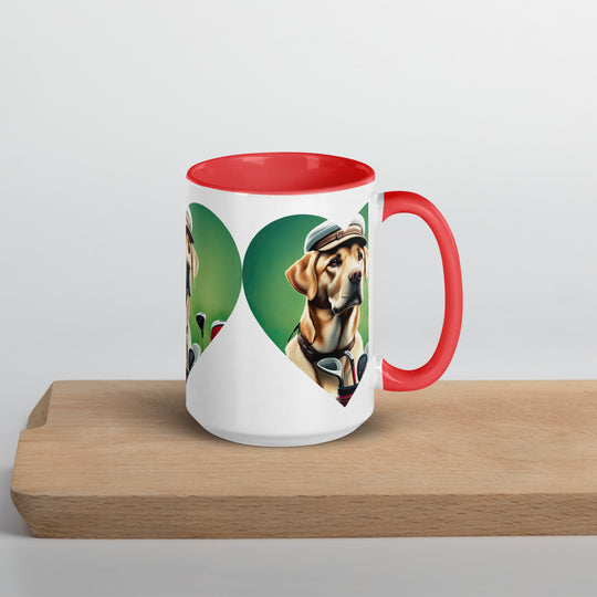 Mug with Color Inside-Labrador Retriever Golfer V26