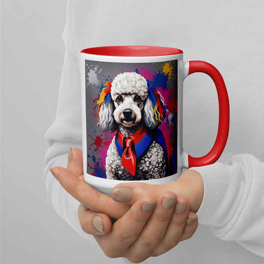 Poodle- Mug with Color Inside v4