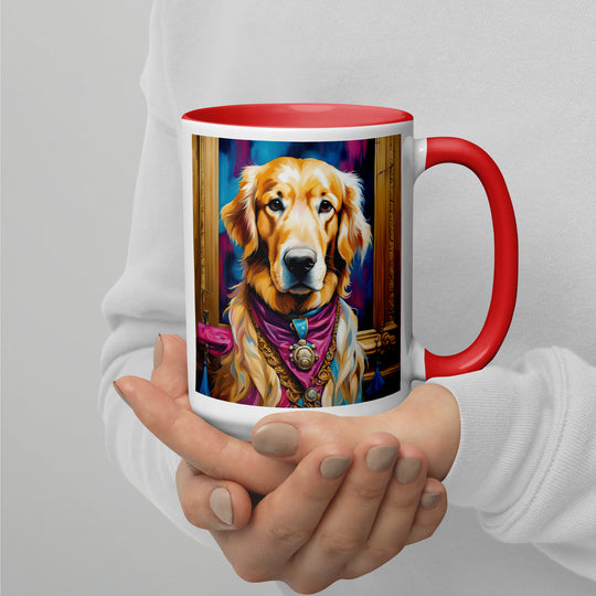 Golden Retriever- Mug with Color Inside V4