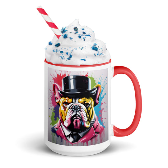 Bulldog- Mug with Color Inside v2