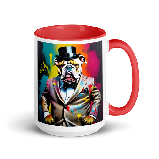 Bulldog- Mug with Color Inside v4