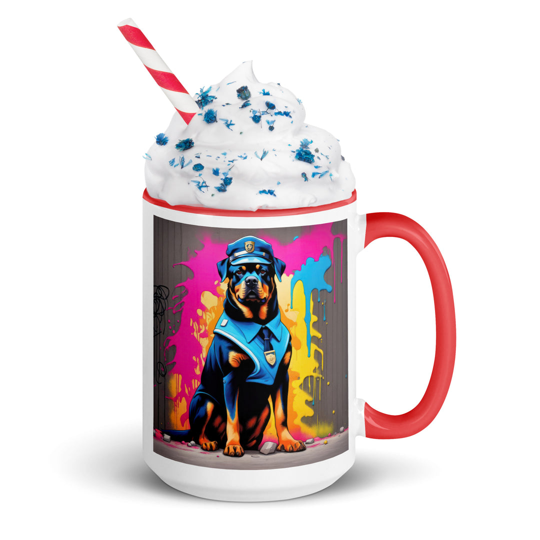 Rottweiler- Mug with Color Inside v5