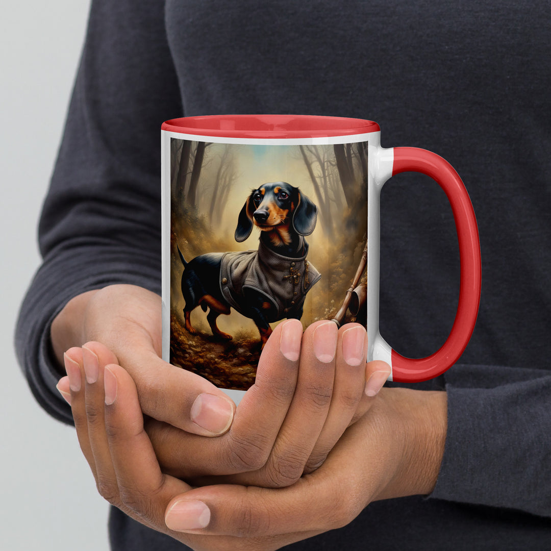 Dachshund- Mug with Color Inside v4