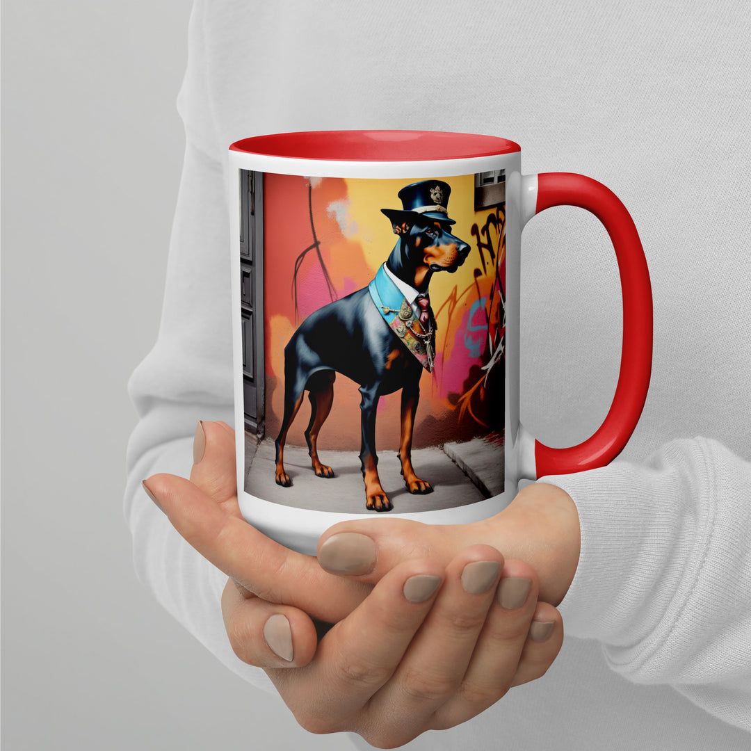 Doberman Pinscher- Mug with Color Inside