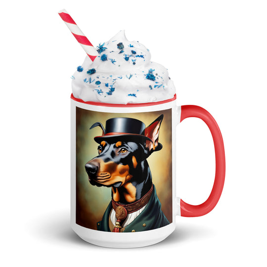 Doberman Pinscher- Mug with Color Inside v3