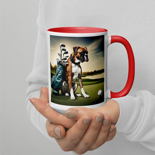 Boxer Golfer- Mug with Color Inside v3