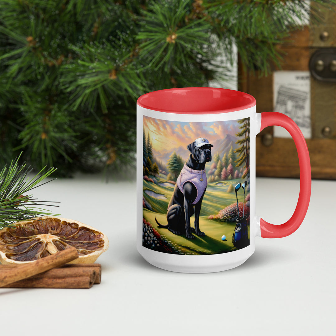 Cane Corso Golfer- Mug with Color Inside v2