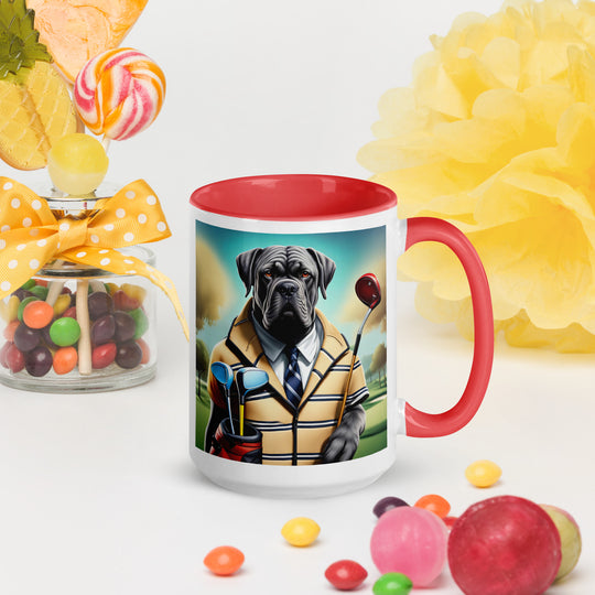 Cane Corso Golfer- Mug with Color Inside v3