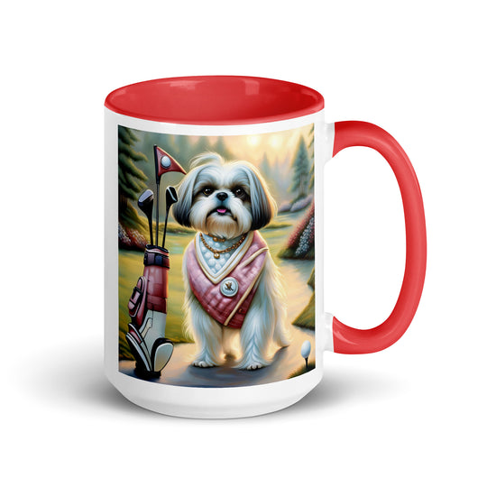 Shih Tzu Golfer- Mug with Color Inside