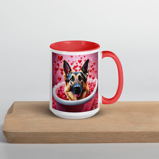 German Shepherd Romantic- Mug with Color Inside