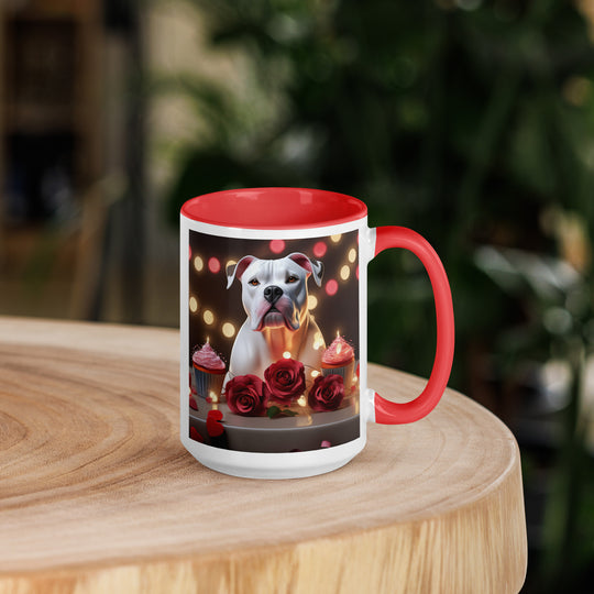 American Bulldog Romantic- Mug with Color Inside v2