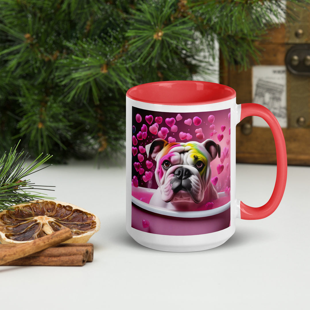 Bulldog Romantic- Mug with Color Inside