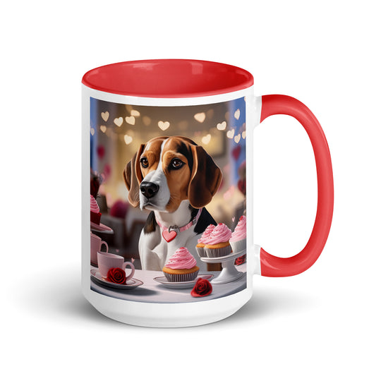 Beagle Romantic- Mug with Color Inside v2