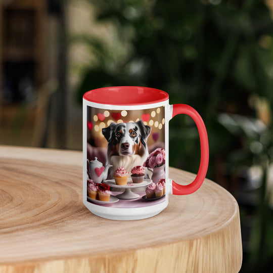 Australian Shepherd Romantic- Mug with Color Inside