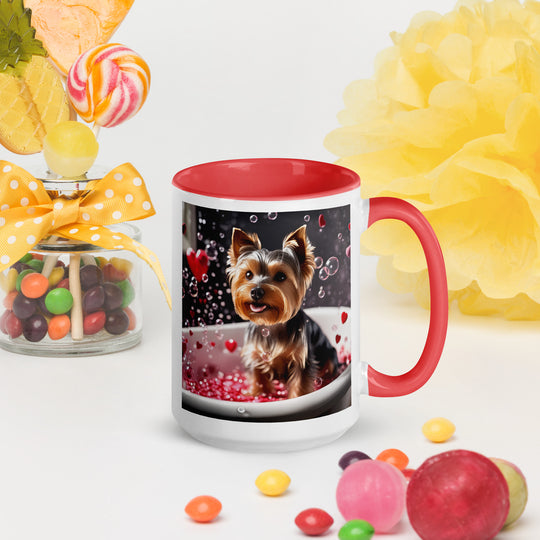 Yorkshire Terrier Romantic- Mug with Color Inside