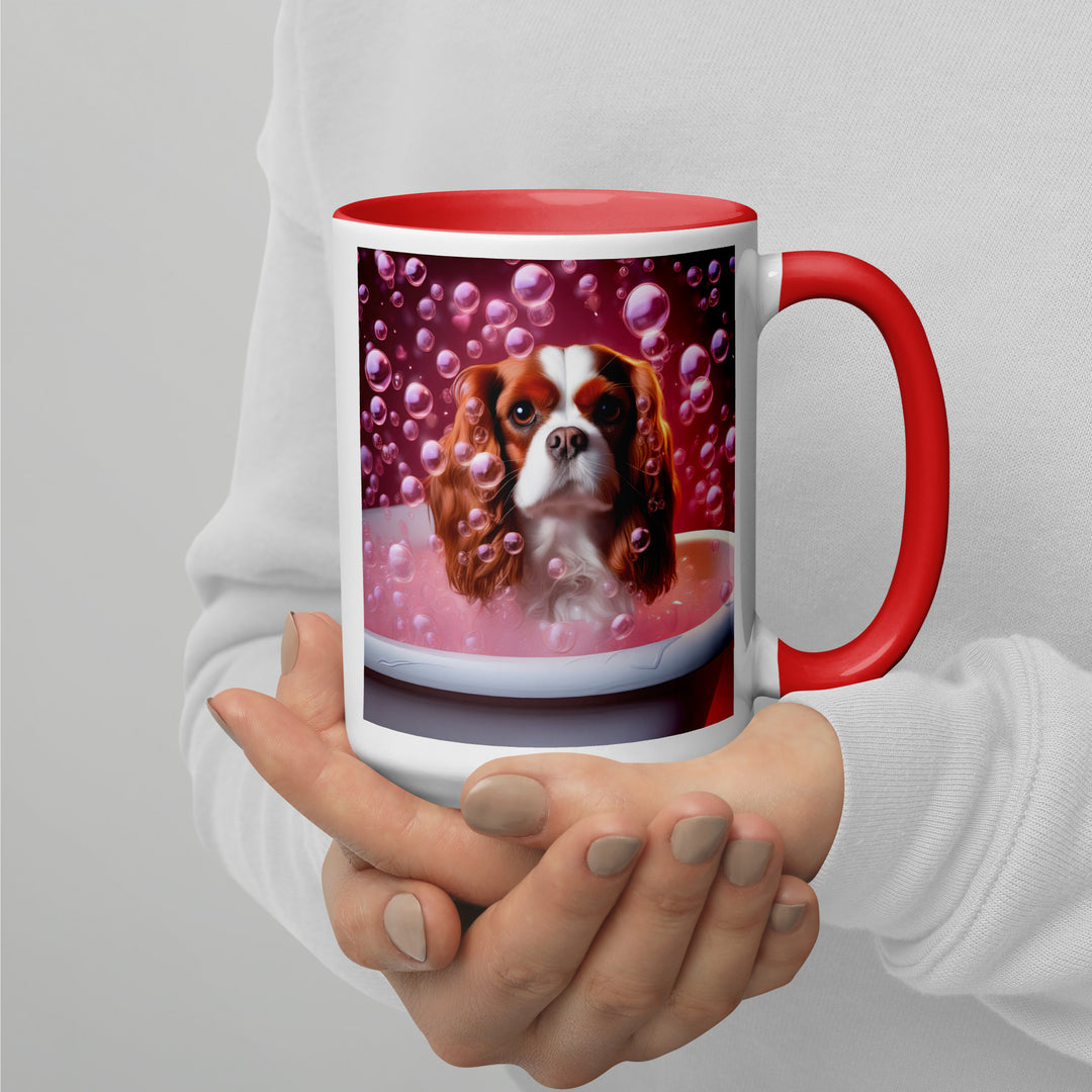 Cavalier King Charles Spaniel Romantic- Mug with Color Inside v2