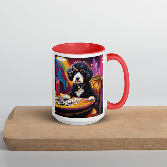 Bernedoodle General- Mug with Color Inside v14