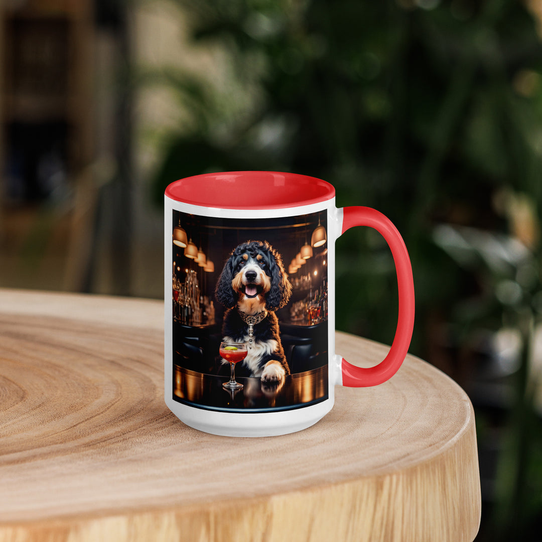 Bernedoodle General- Mug with Color Inside v15