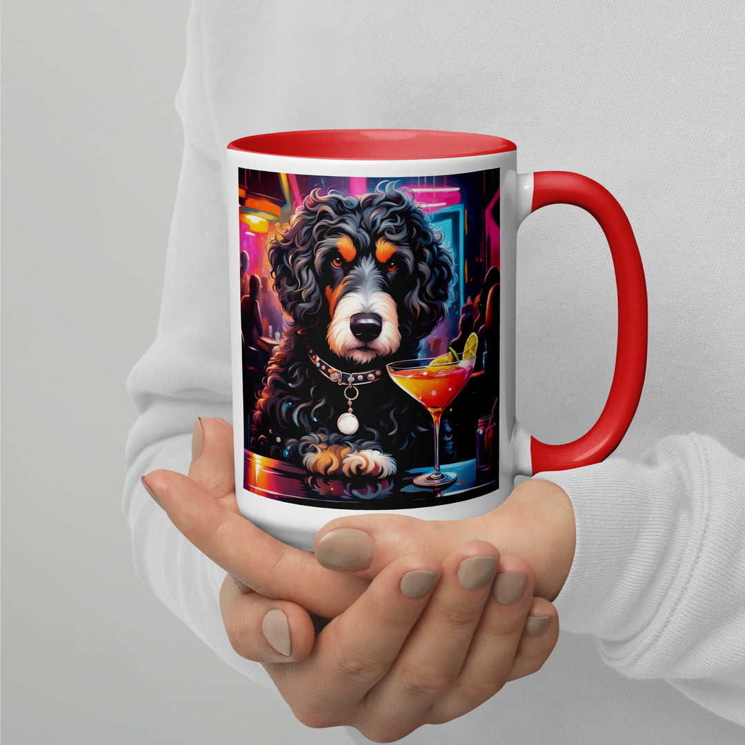 Bernedoodle General- Mug with Color Inside v16